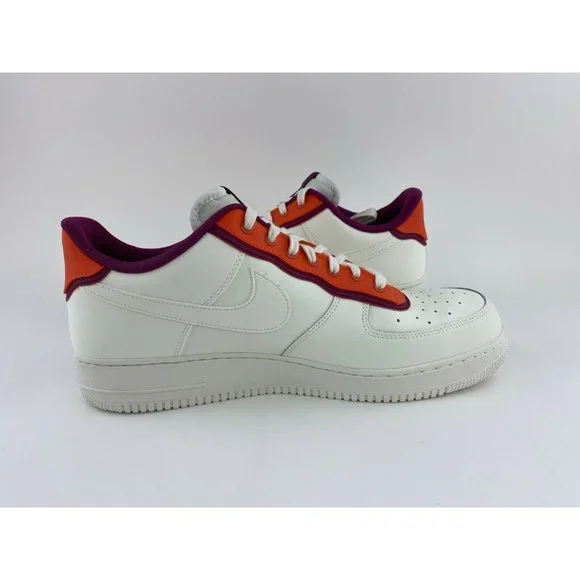 Nike Air Force 1 Low 07 LV8 Orange Berry Men's Size 12.5 Shoes White - Picture 9 of 11